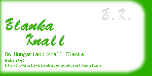 blanka knall business card